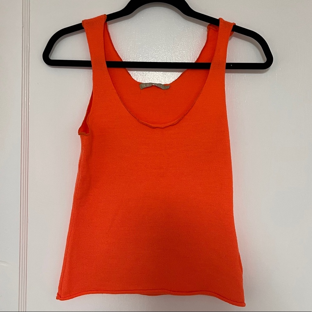 Orange Knit Tank - Picture 3 of 3